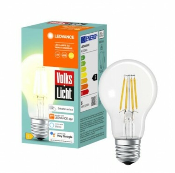 Bild 1 von Ledvance LED Leuchtmittel SMART+ Volks Licht
, 
E27, 6 W, Filament