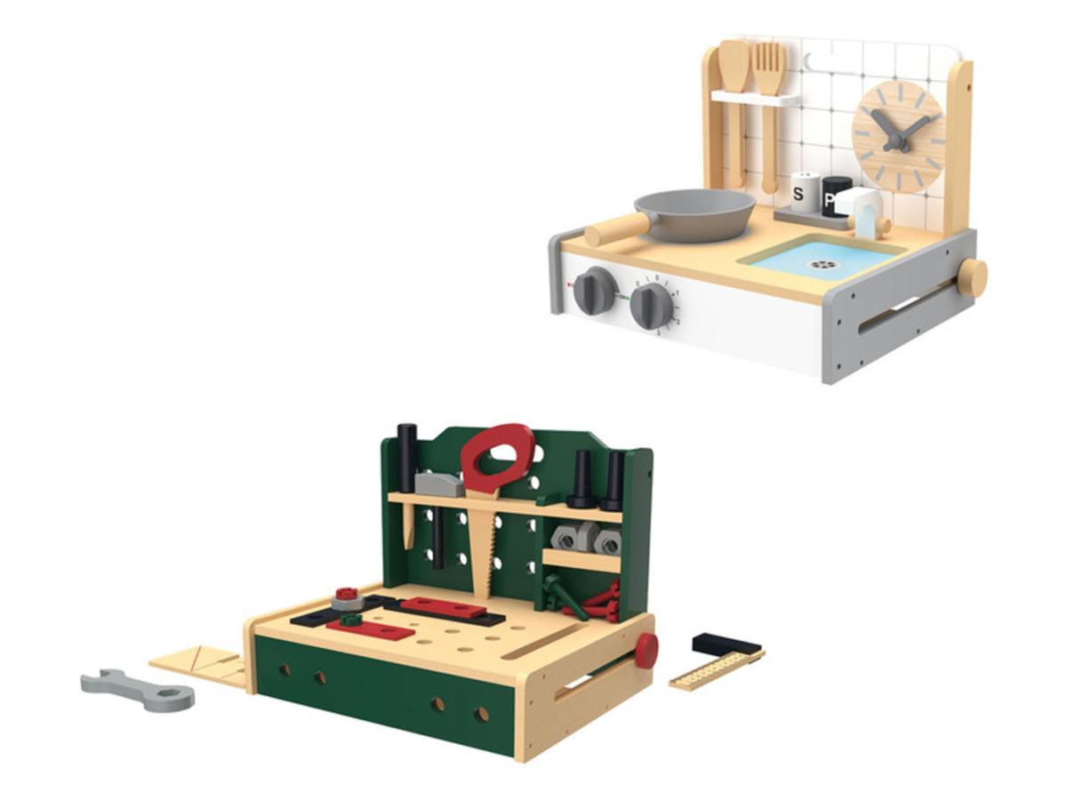 Playtive Holz Tabeltop Küche / Werkbank, faltbar von Lidl ansehen!