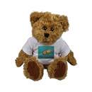Bild 1 von Teddybär aus Plüsch mit  individuell bedruckbarem T-Shirt, braun