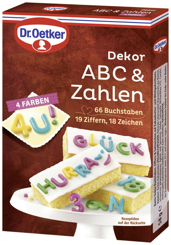 Bild 1 von Dr.Oetker Dekor ABC & Zahlen 58G