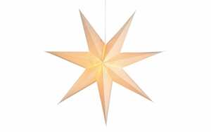 Stern leuchtend in weiss/silber, 60 cm