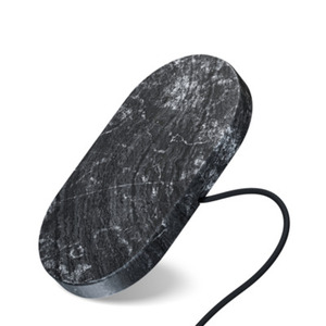 Einova Dual Charging Stone, Schnelles kabelloses Dual-Ladegerät aus echtem Marmor, Black Marmor
