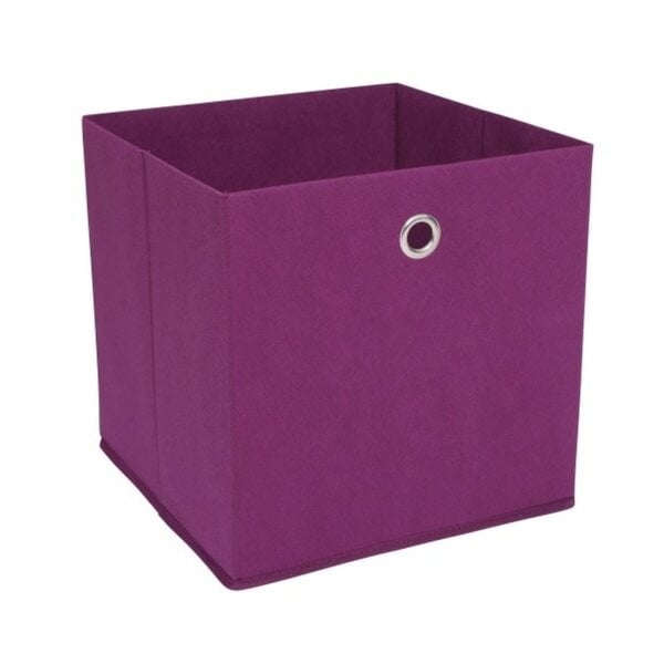 Bild 1 von Aufbewahrungsbox TIMMY 32 x 32 x 32 cm Vliesstoff lila - Faltbox - großzügiger Stauraum