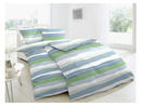 Bild 2 von Primera Perkal Bettwäsche »Streifen Blau-Grün«, aus reiner Baumwolle