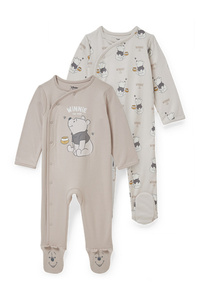 C&A Multipack 2er-Winnie Puuh-Baby-Schlafanzug, Beige, Größe: 62