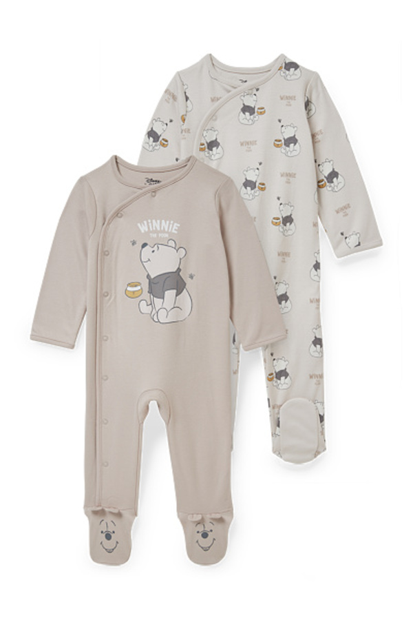 Bild 1 von C&A Multipack 2er-Winnie Puuh-Baby-Schlafanzug, Beige, Größe: 62