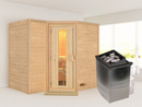Bild 2 von Karibu Indoor-Sauna »Aspby«, Eckeinstieg, 9 kW Ofen