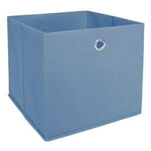 Aufbewahrungsbox TIMMY 32 x 32 x 32 cm Vliesstoff graublau - Faltbox - großzügiger Stauraum