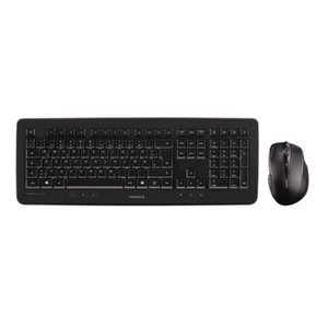 CHERRY kabelloses Set DW 5100, Tastatur- und Maus, schwarz, mit abriebfester Laserbeschriftung der Tasten