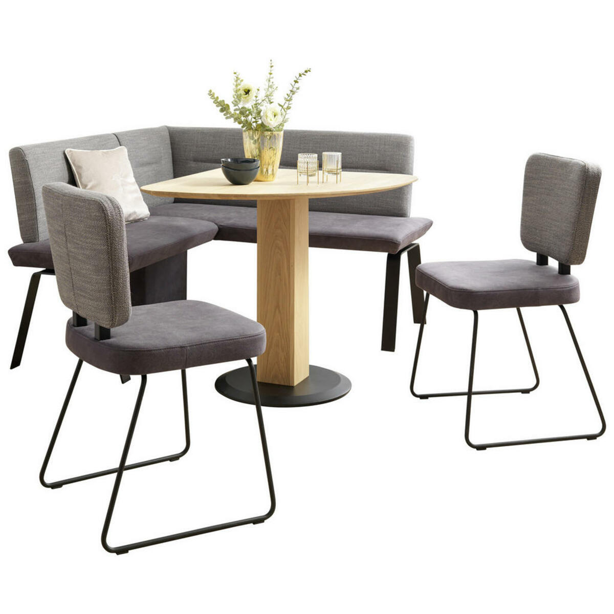 Bild 1 von Venda ECKBANKGRUPPE Schwarz Eiche Hellgrau