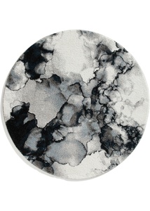 Runder Teppich mit marmorierter Musterung