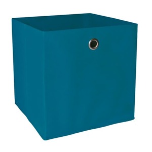 Aufbewahrungsbox TIMMY 32 x 32 x 32 cm Vliesstoff petrol - Faltbox - großzügiger Stauraum