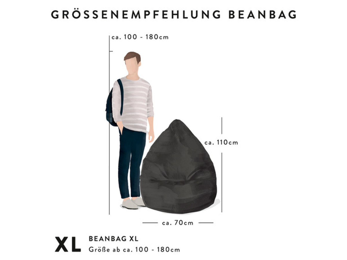 Bild 3 von SITTING POINT Sitzsack BeanBag »Tessa«, im Retro-Cord-Velours Look