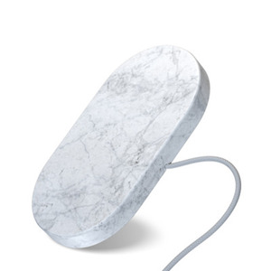 Einova Dual Charging Stone, Schnelles kabelloses Dual-Ladegerät aus echtem Marmor, Weißer Marmor