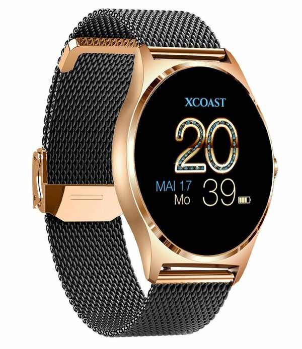 Bild 1 von X-Watch JOLI XW PRO Damen Smartwatch (3,9 cm/1,22 Zoll, iOS und Android) Diamond Black, Damen Smart Watch, Blutdruck, Puls, Kalorien, Schlaf, für iPhone/Huawei/Samsung uvm.