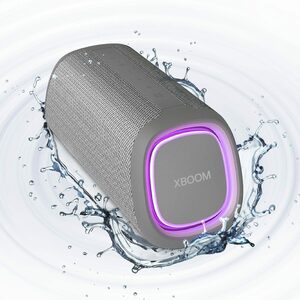 LG XBOOM Go DXG5 1.0 Lautsprecher (Bluetooth, 20 W, Bluetooth 5.1 & AUX-in, Freisprechfunktion, IP67 Wasser- und Staubfest, Partybeleuchtung, bis zu 18Std. Akkulaufzeit)