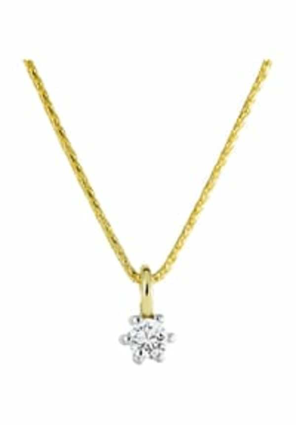 Bild 1 von MONCARA Damen Kette mit Anhänger, 375er Gelbgold mit 1 Diamant, ca. 0,10 Karat