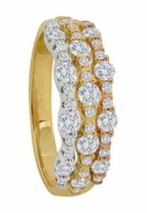 VANDENBERG Damen Ring, 585er Gold mit 39 Diamanten, zus. ca. 1,00 Karat