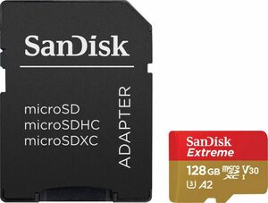 Sandisk »Extreme 128GB« Speicherkarte (128 GB, UHS Class 3, 190 MB/s Lesegeschwindigkeit)