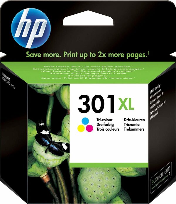 Bild 1 von HP »301XL« Tintenpatrone (original Druckerpatrone 301 cyan/magenta/gelb CH564EE XL)