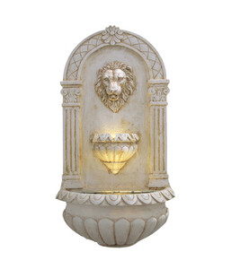 Ubbink Acqua Arte Polyresin-Wandbrunnen Assoro mit LED-Beleuchtung, ca. H80 cm