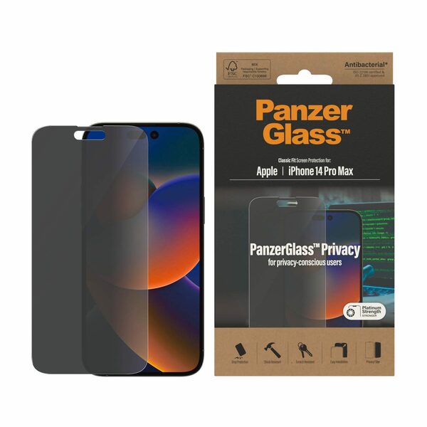 Bild 1 von PanzerGlass »iPhone 14 Pro Max Privacy AB«, Displayschutzglas