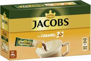 Jacobs Kaffeespezialitäten 3in1 Typ Caramel, 10 Sticks mit Instant Kaffee