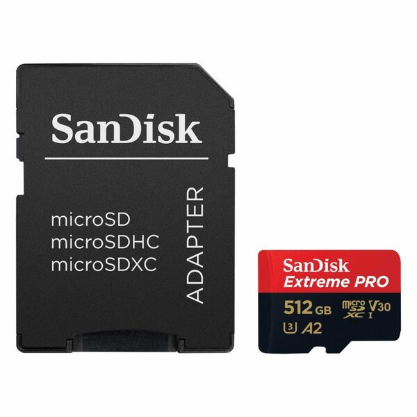 Bild 1 von Sandisk »microSDXC Extreme PRO« Speicherkarte (512 GB, Video Speed Class 30 (V30), 200 MB/s Lesegeschwindigkeit)
