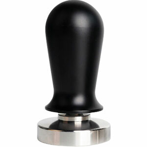 Kaffeestampfer Edelstahl-Espressostampfer mit elegantem Holzgriff Gefederte Espresso-Handstampfer, 58 mm, Schwarz