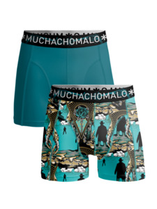 Muchachomalo 2er-Pack Boxershorts Herren - Weicher Bund perfekte Qualität in Größe L. Farbe: Print/blue