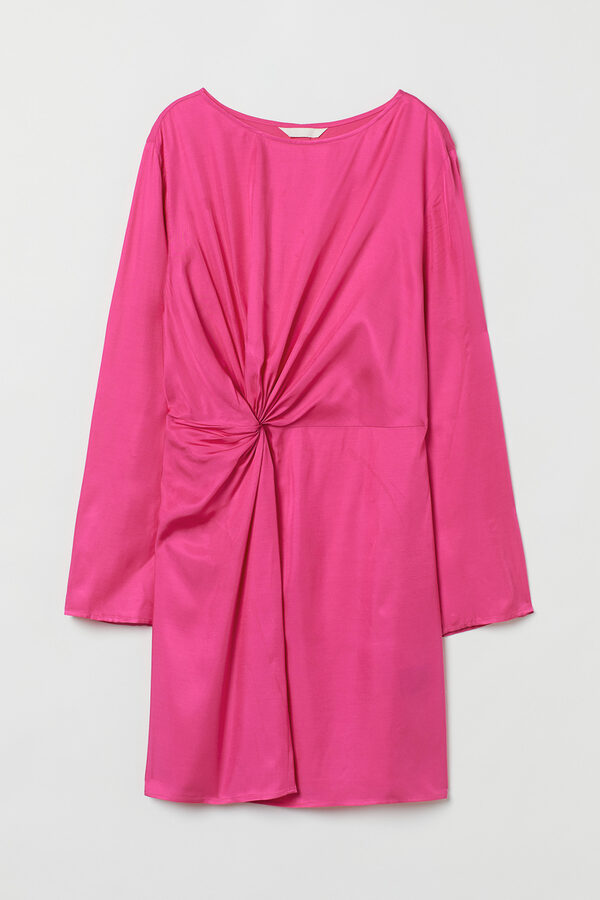 Bild 1 von H&M Drapiertes Kleid Cerise, Party kleider in Größe 38