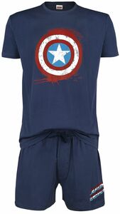 Captain America Shield Schlafanzug navy