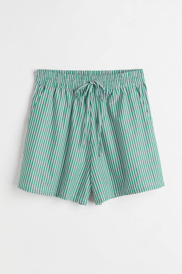 Bild 1 von H&M Schlupfshorts aus Baumwolle Grün/Gestreift in Größe XL. Farbe: Green/striped