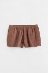 H&M Shorts aus Strukturstoff Braun in Größe L. Farbe: Brown
