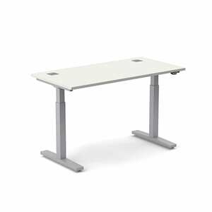 Höhenverstellbarer Schreibtisch Weiß 120x70-120x60 cm