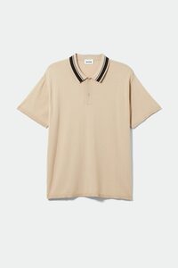 Weekday Strick-Poloshirt Jared Beige, Poloshirts in Größe XL