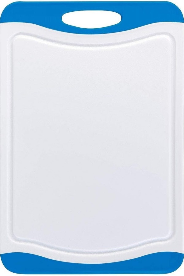 Bild 1 von Tarrington House Schneidebrett, Polypropylene/thermoplastischem Kunststoff, 36.8 x 25.4 x 1.4 cm, rutschfeste Kanten, weiß/blau