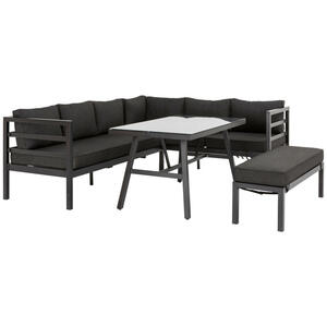 Ambia Garden LOUNGEGARNITUR Grau Schwarz