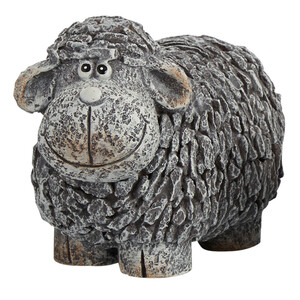 Deko Steinfigur Schaf aus Magnesium