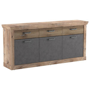 Carryhome SIDEBOARD Anthrazit Eiche