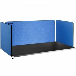 VEVOR 3x Schreibtisch Sichtschutz Tischtrennwand Büro Polyesterfaser Marineblau