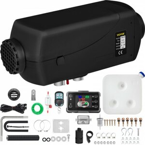 24V 5KW Diesel Air Heater for RV Motorhome Trailer Trucks Boats 5kW + LCD Switch + Remote control + Muffler