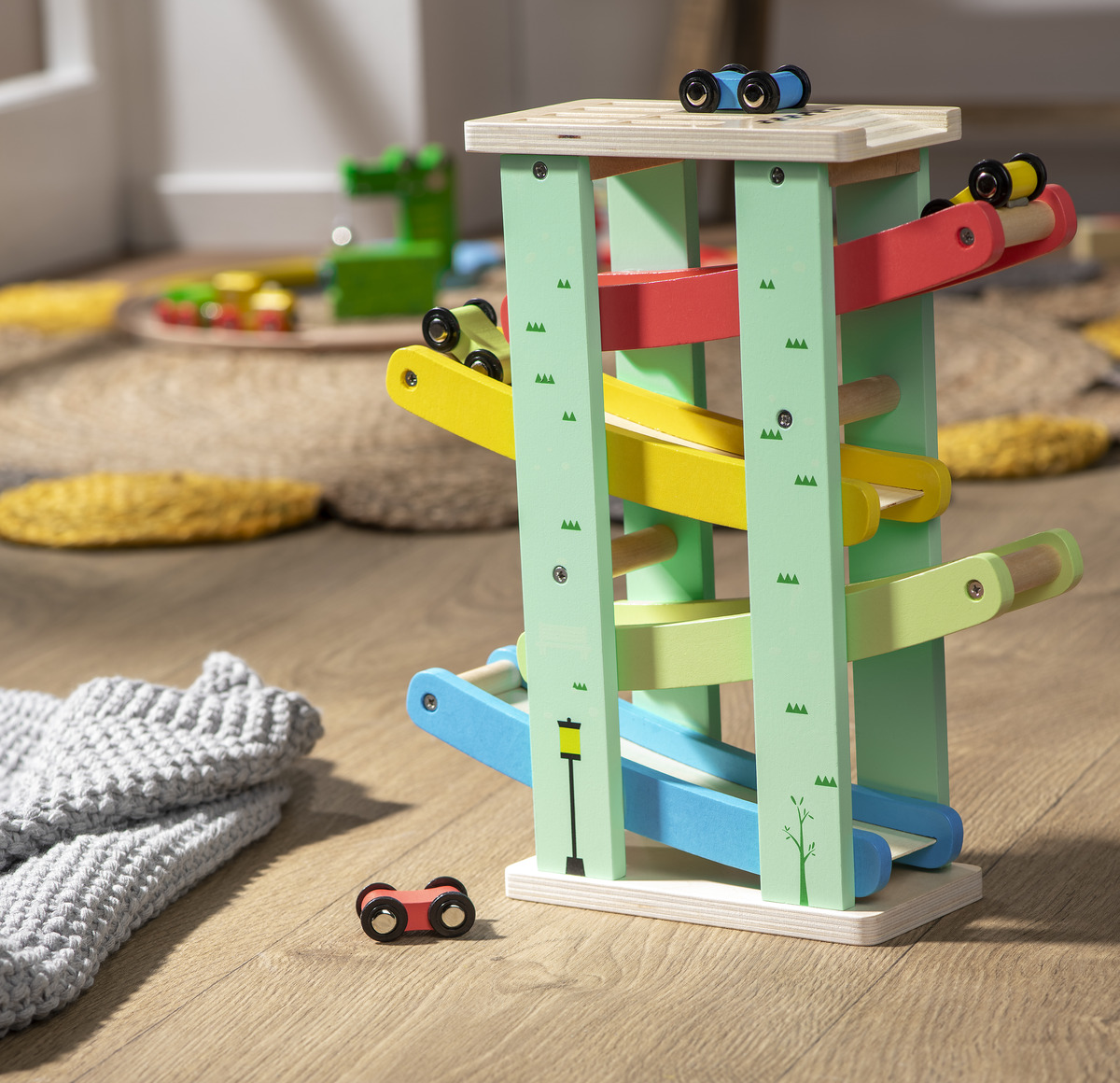 Bild 4 von IDEENWELT Holz-Kugelbahn Autos