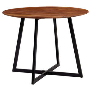 Tisch braun lackiert lackiert B/H/T/S/D: ca. 100x77x100x3x100 cm
