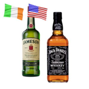 Jack Daniel´s Tennessee, Jameson blended Irish oder Jim Beam Black Whiskey