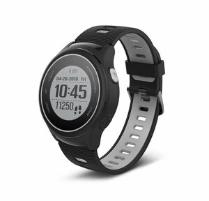Forever Forever Smartwatch Armband Uhr GPS Bluetooth Wasserdicht IP68 Smart Watch Uhr Schrittzähler Pulsmesser, Schwarz/Grau Smartwatch