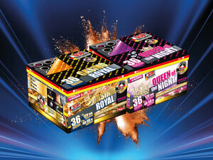 WECO Premium-Effekt-Bombetten-Batterie „Casino Royal oder Queen of the Night“