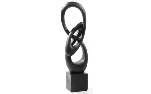Bild 1 von Skulptur aus Polyresin in schwarz, 52 cm