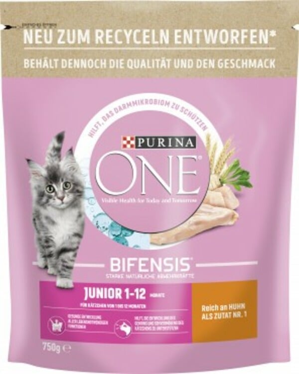 Bild 1 von Purina ONE Junior reich an Huhn und Vollkorn-Getreide 750 g