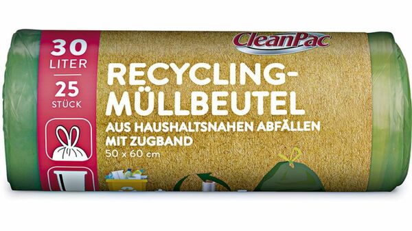 Bild 1 von CleanPac Recycling-Müllbeutel mit Zugband 25x30L